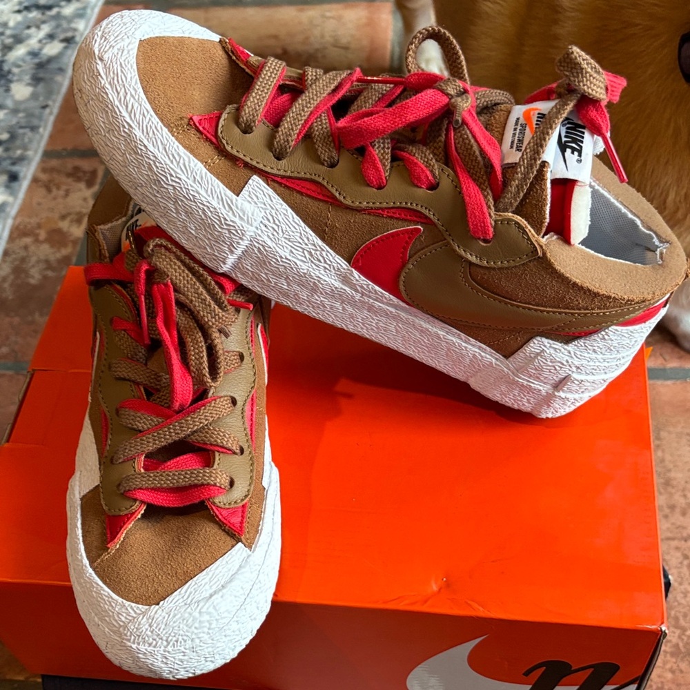 Nike Red and Brown Athletic Shoes